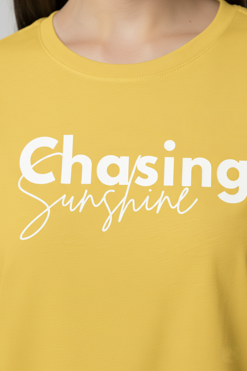 Chasing Sunshine – Oversized Yellow T-Shirt