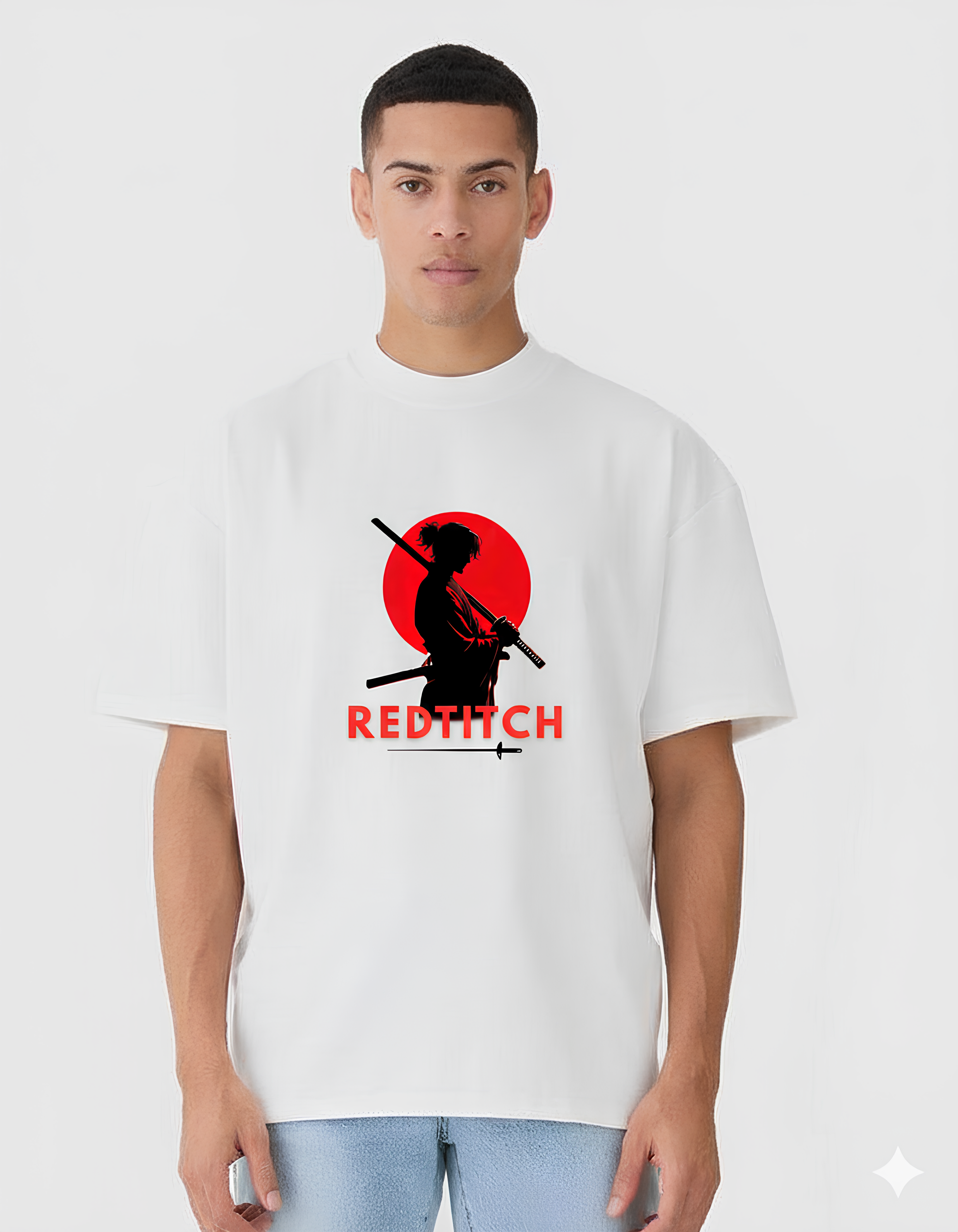 Redtitch Samurai Oversized Graphic T-Shirt